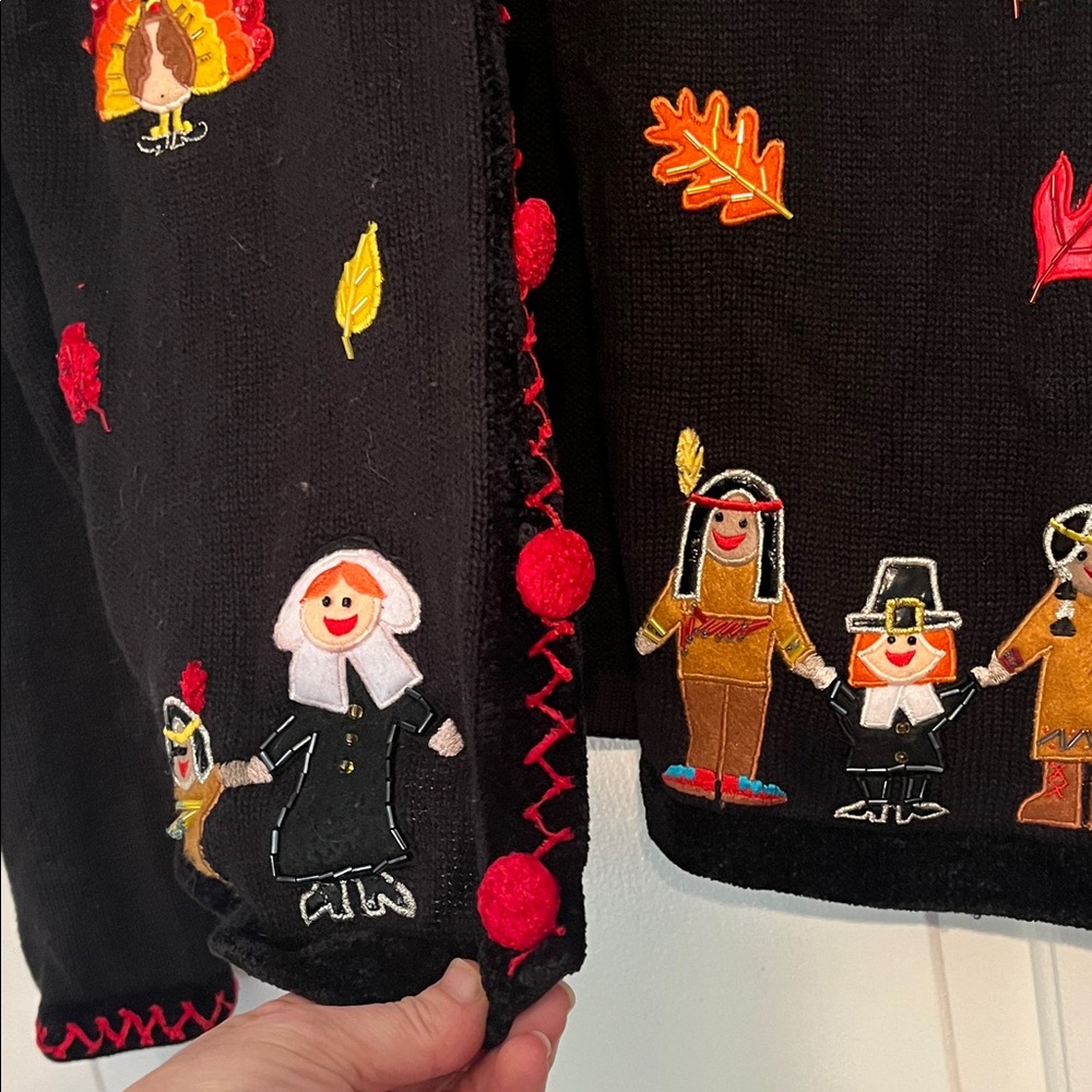 Jack B Quick Black Cardigan with Embroidery - Picture 3 of 7